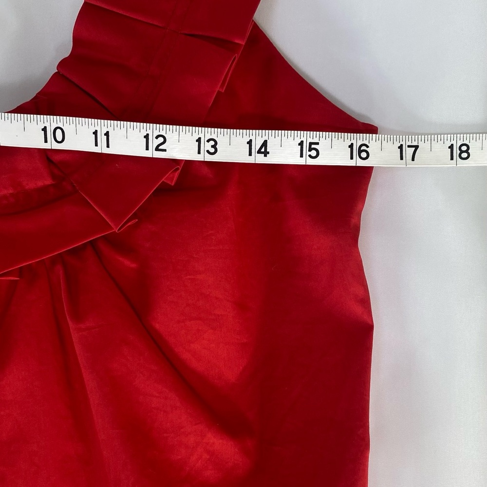 Zara Basic Red Ruffle Neck Cotton Tank Top Women’s Size L Summer Vacation Casual - Picture 6 of 7
